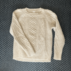 CrewCuts Krem rengi Yün Kazak 8 yaş