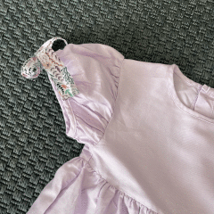 Le Petit Mico Lila Rengi Kolları Kurdeleli Elbise 3 4 yaş