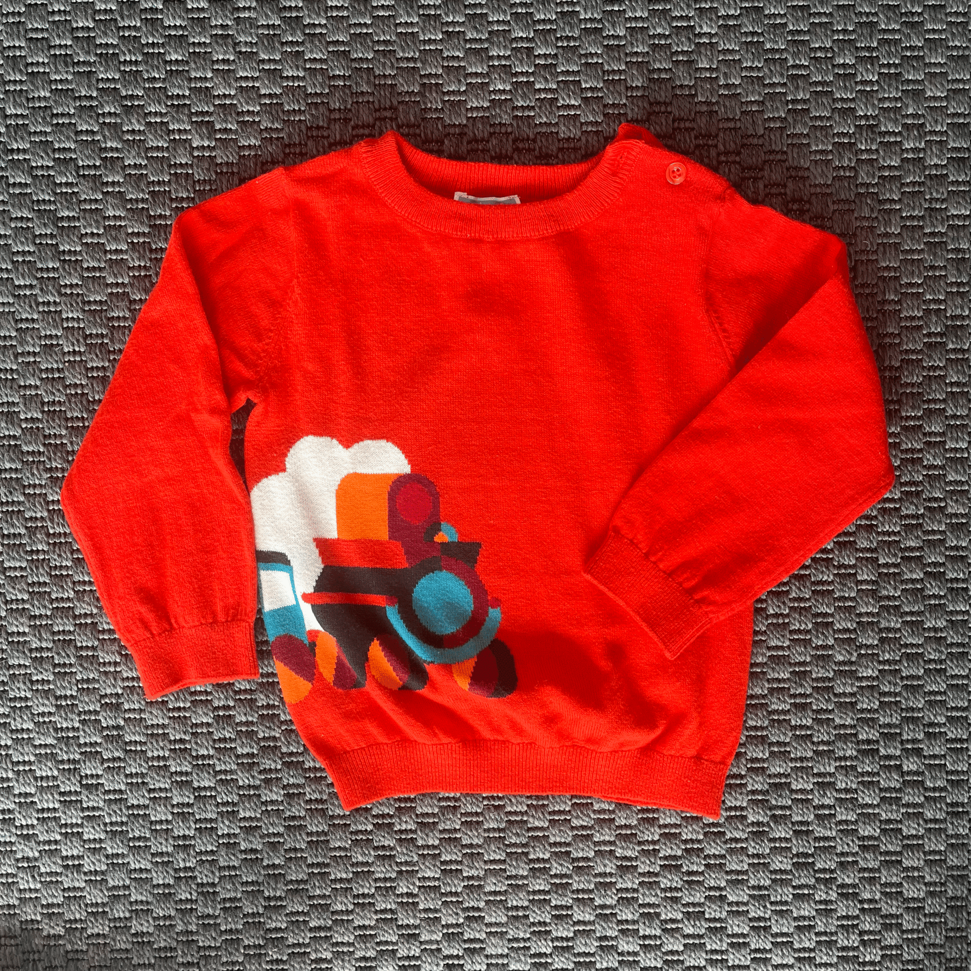 Jacadi Nar Çiçeği Trenli Kazak 36 ay yılbaşı