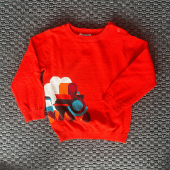 Jacadi Nar Çiçeği Trenli Kazak 36 ay yılbaşı