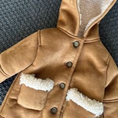 Zara Kürklü Kahverengi Süet Kaban 9 12 ay