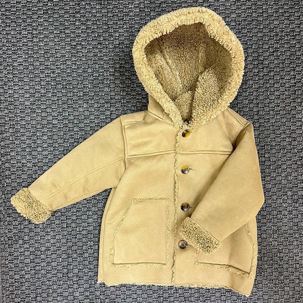 Zara Kürklü Süet Kaban 18-24 ay