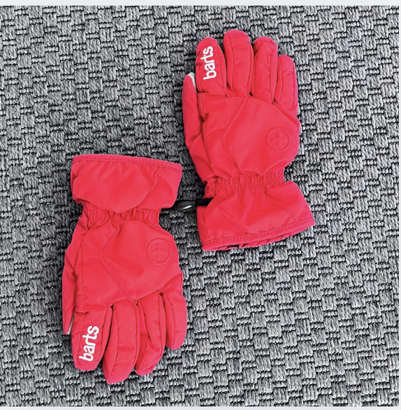 Barts Kırmızı kayak Eldivenleri 4 6 yaş