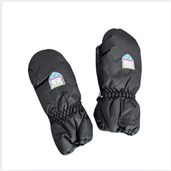 Poivre Blanc Siyah kayak Eldivenleri 4 yaş