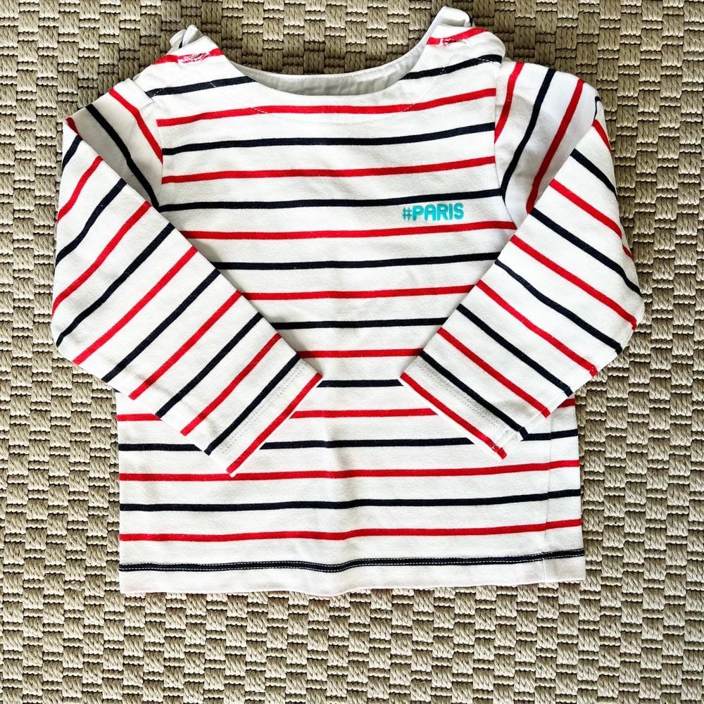 Jacadi Çizgili Tshirt 24 ay Yılbaşı