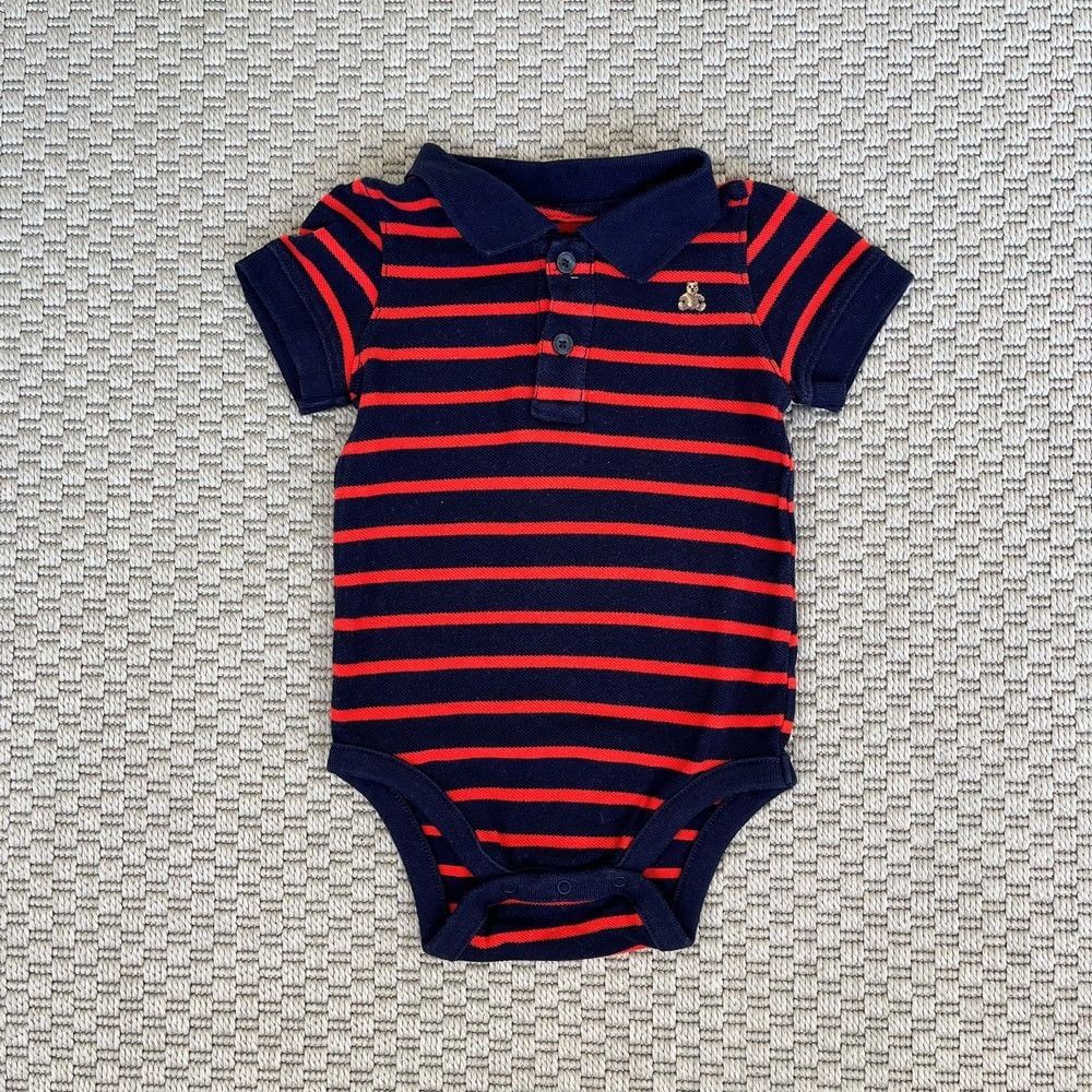 Gap lacivert Turuncu Çizgili Body 12 18 ay