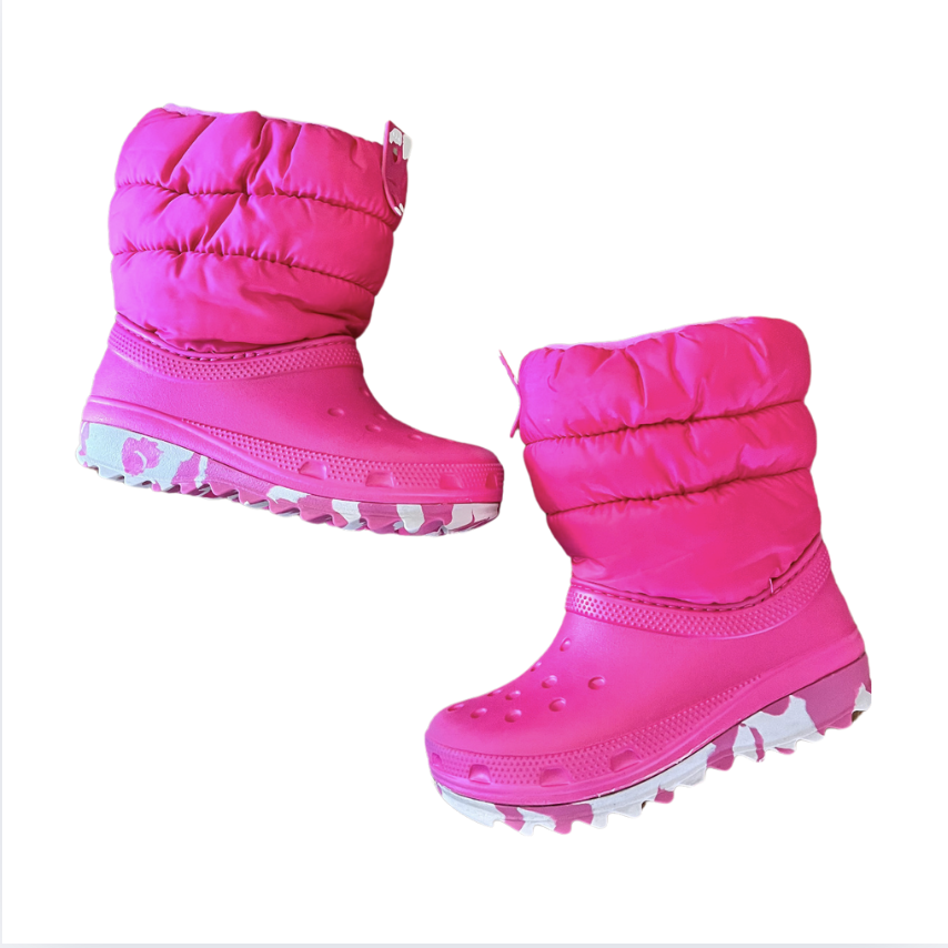 Crocs Pembe Çizmeler C 12 30-31 Numara