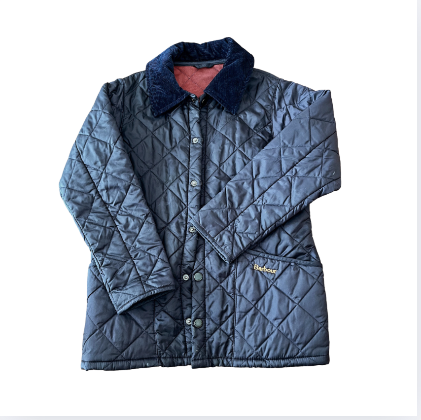 Barbour lacivert kapitone ceket 6 7 yaş unisex