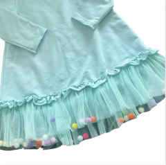 Happy & Mini Gül etekli Ponponlu Elbise 2 3 yaş