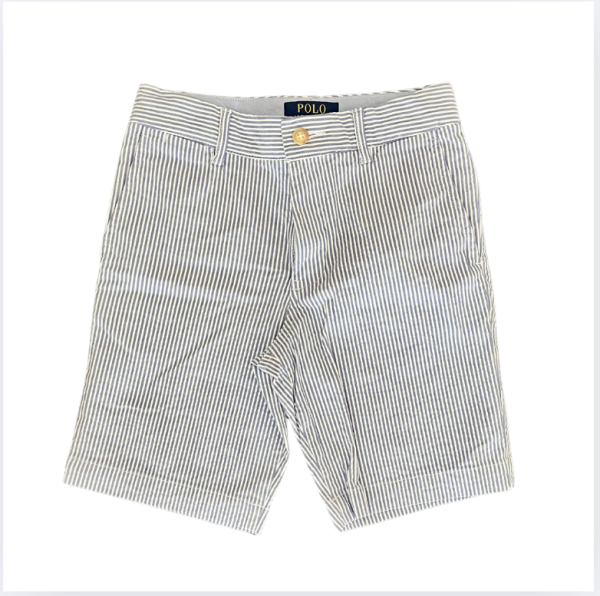Ralph Lauren Mavi Beyaz çizgili Bermuda şort 8 yaş