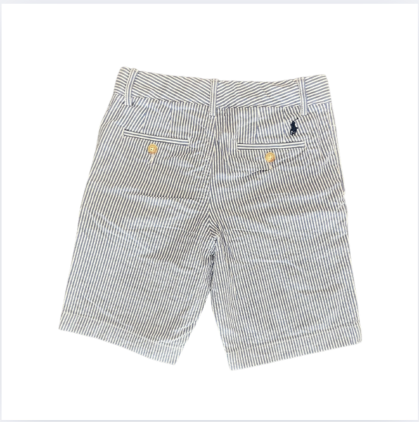 Ralph Lauren Mavi Beyaz çizgili Bermuda şort 8 yaş