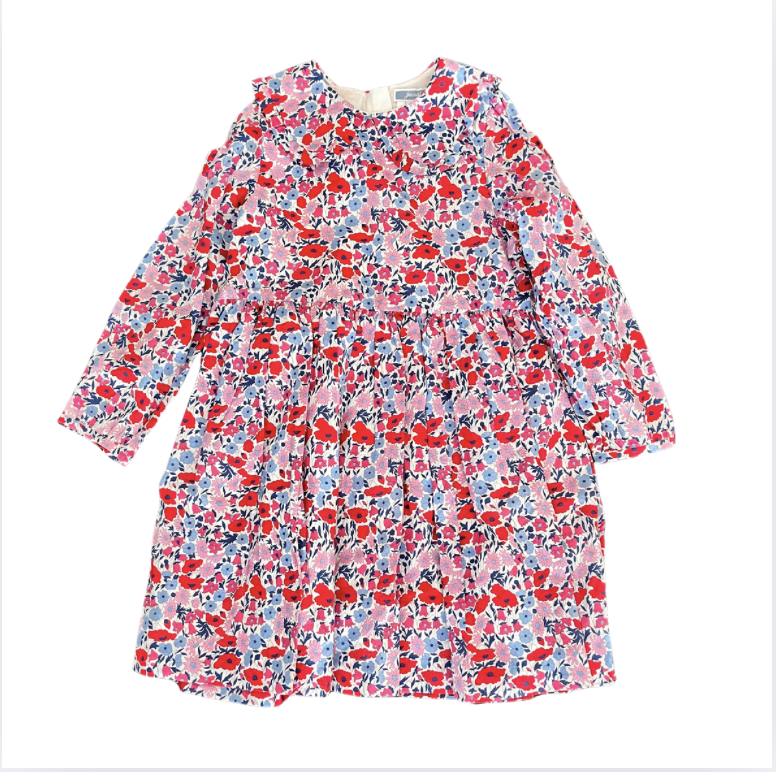 Jacadi Çiçekli Uzun Kollu elbise 6 yaş