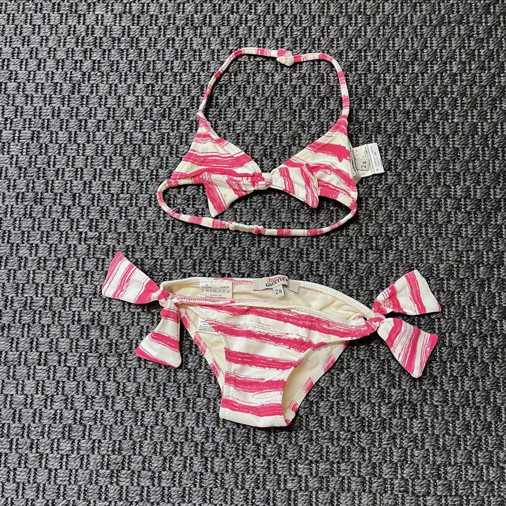 Jean Paul Gaultier Pembe Beyaz Bikini Mayo 2 yaş