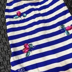 Sonia Rykiel Mavi Beyaz Çizgili Mayo 4 yaş