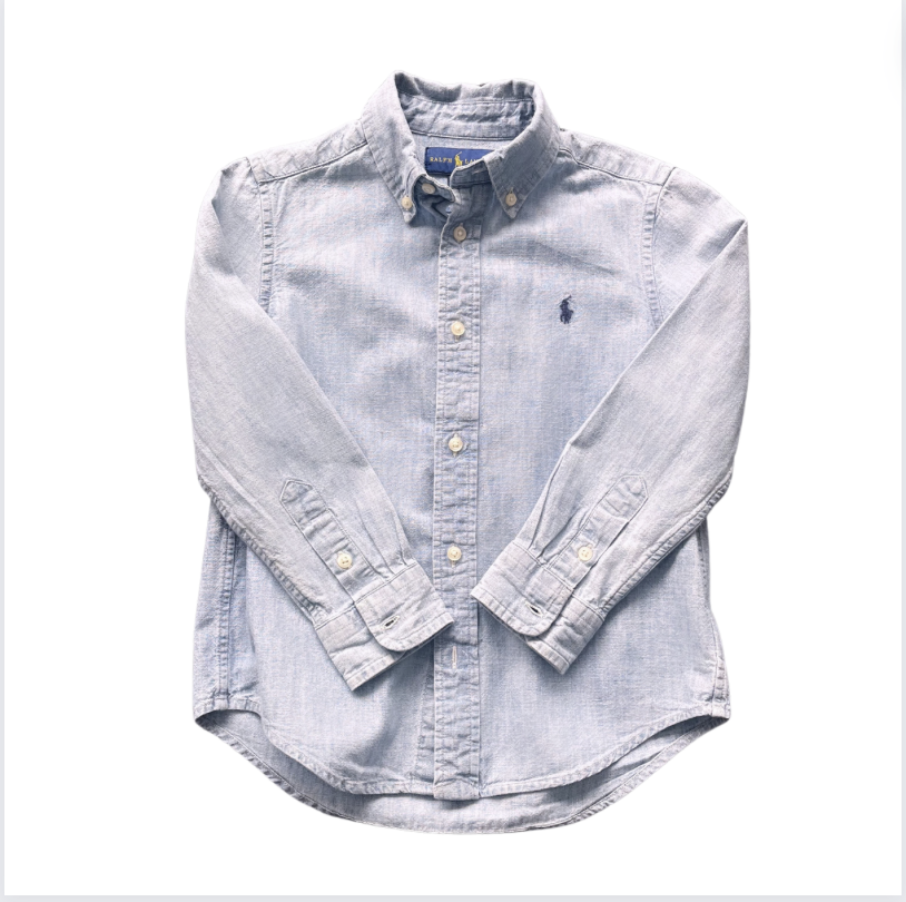 Ralph Lauren denim görünümlü mavi gömlek 5 yaş