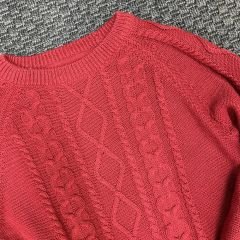 H&M Kırmızı Örgülü Kazak 6-8 yaş