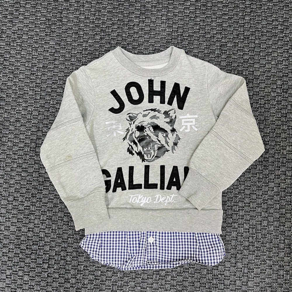 John Galliano Gri Gömlekli Kazak 4 yaş