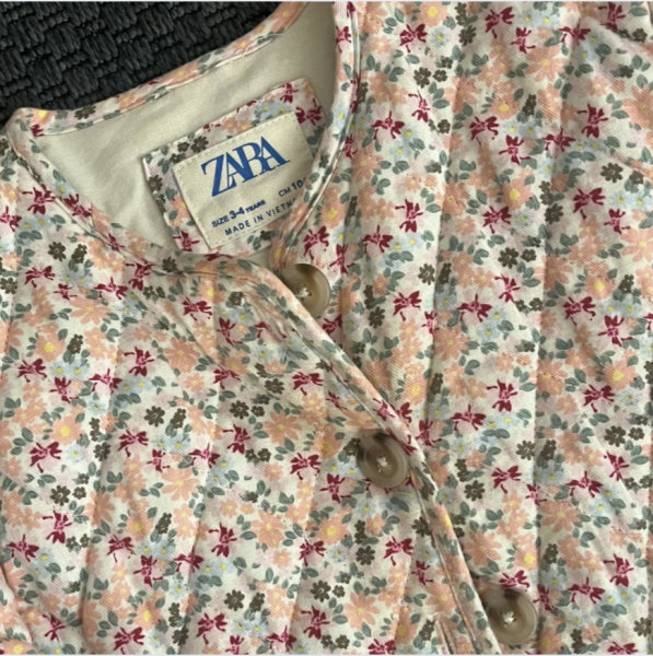 Zar Çiçekli Ceket 3 4 yaş