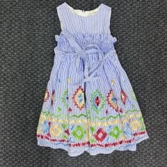 Almira Çizgili Desenli Elbise 5-6 yaş