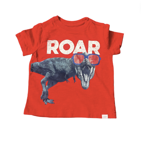 Gap Dinozorlu Kırmızı T shirt 18 24 ay