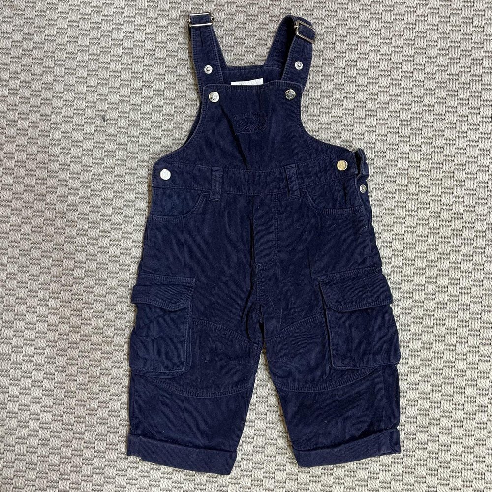 Gucci Lacivert Fitilli Kadife Salopet 3-6 ay