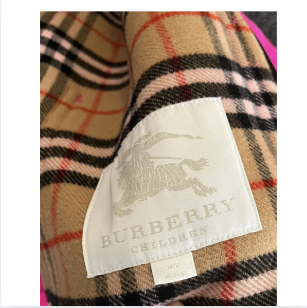 Burberry Pembe Palto 10 yaş