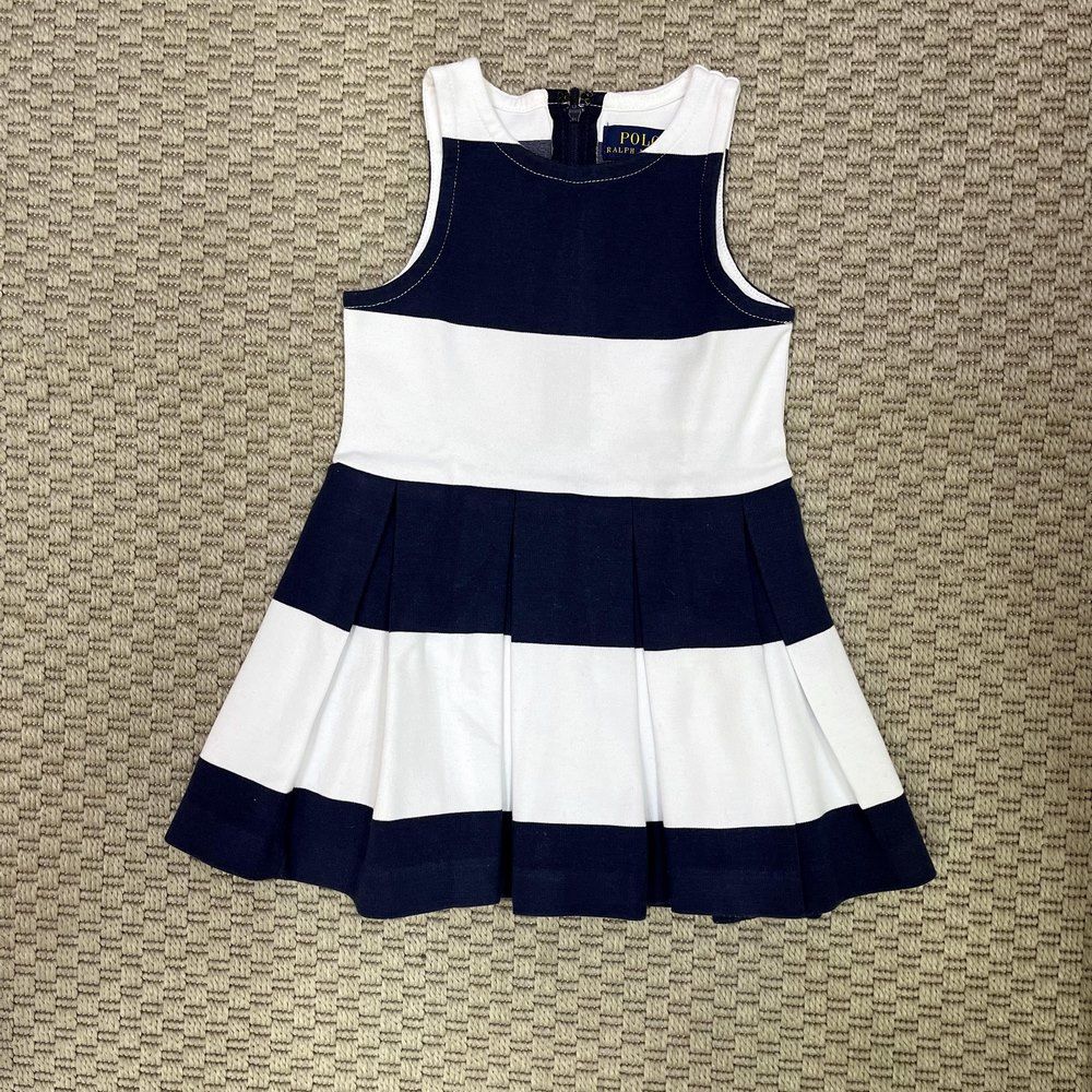 Ralph Lauren Lacivert Beyaz Elbise 2 yaş