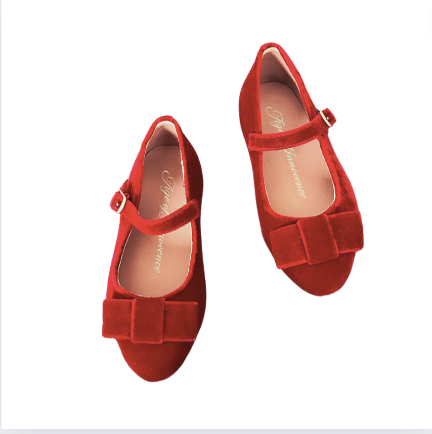 Age of Innocence Bordo Kadife Babetler 26 numara kırmızı yılbaşı