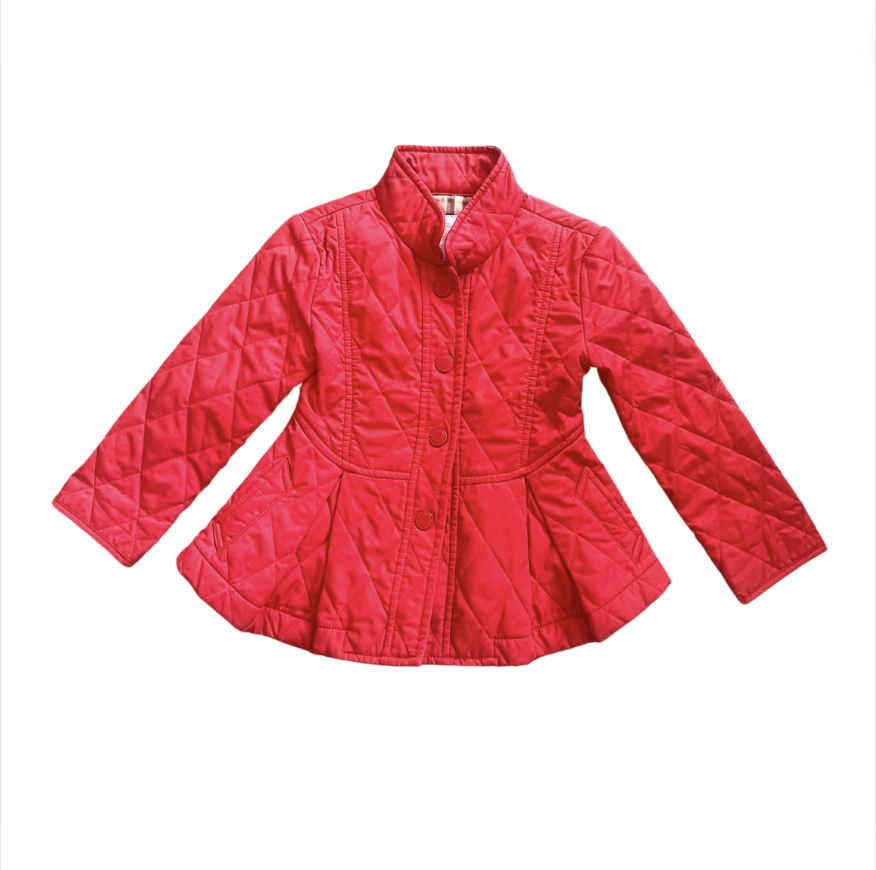 Burberry kırmızı mont 3 4 yaş yılbaşı