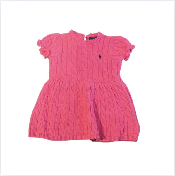 Ralph Lauren Pembe Yün Elbise 9 ay