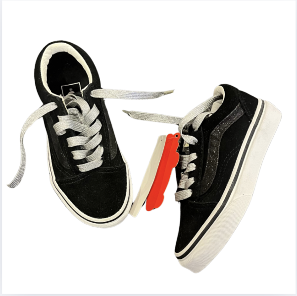 Vans siyah Simli Etiketli Ayakkabılar 27 numara