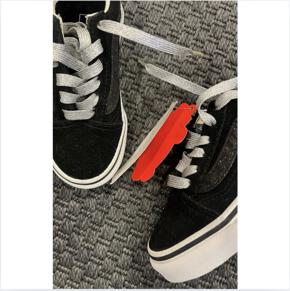 Vans siyah Simli Etiketli Ayakkabılar 27 numara