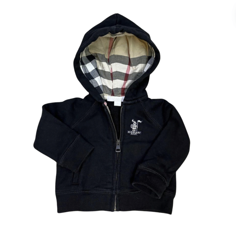 Burberry Kapşonlu Siyah Sweatshirt 6 ay