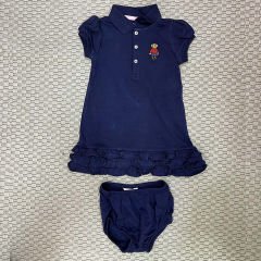 Ralph Lauren Lacivert Ayı Armalı elbise 18 ay