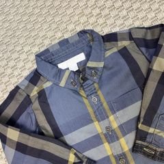 Burberry Lacivert Sarı Siyah Ekoseli Gömlek 9 ay