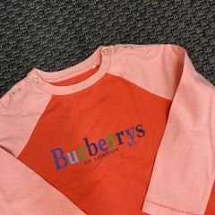 Burberry Yazılı Turuncu Pembe tshirt 3 yaş