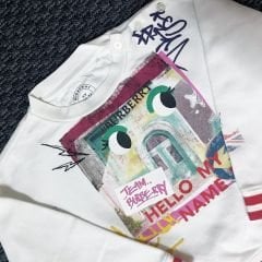 Burberry Kırmızı Şeritli Sweatshirt 3 yaş