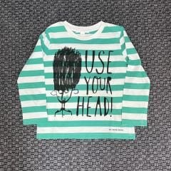Burberry Yeşil Beyaz Çizgili tshirt 4 yaş