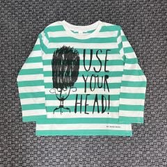 Burberry Yeşil Beyaz Çizgili tshirt 4 yaş