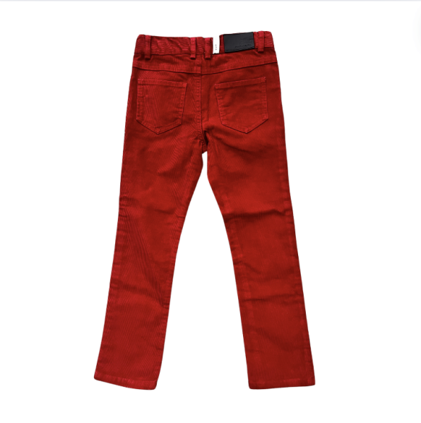 Jacadi Bordo Kadife slim fit pantolon 6 yaş kırmızı yılbaşı