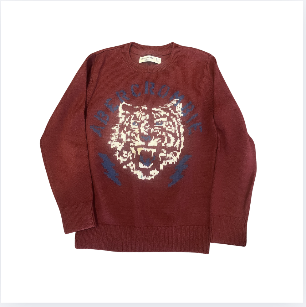 Abercrombie yumuşacık bordo kazak 5 6 yaş