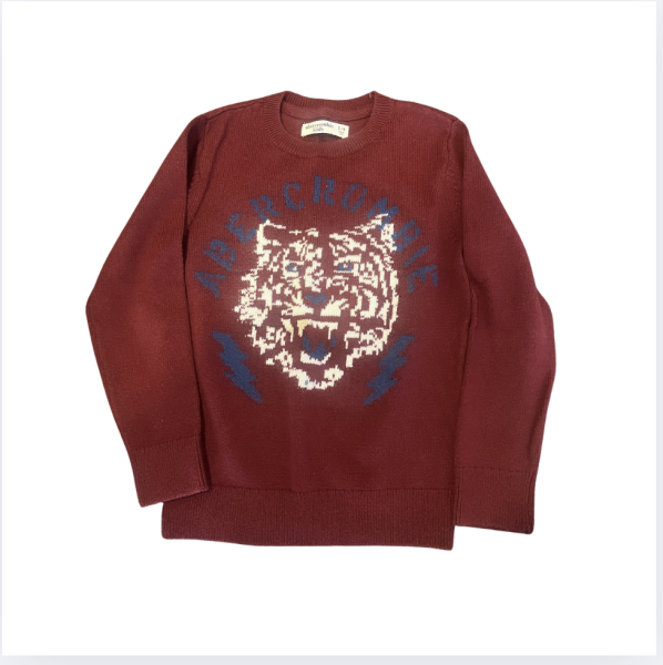 Abercrombie yumuşacık bordo kazak 5 6 yaş