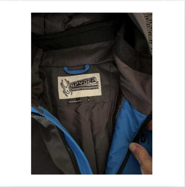 Spider siyah Kayak Takımı 8 yaş yepyeni