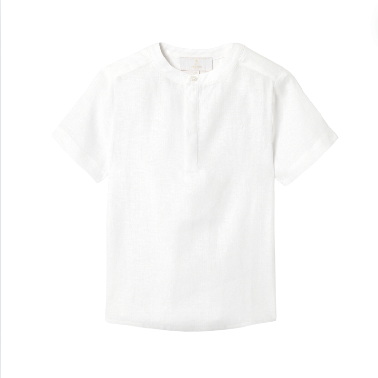 Jacadi Beyaz Keten Gömlek 8 yaş