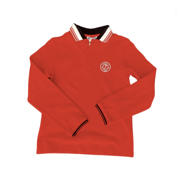 Jacadi Kırmızı Uzun kollu polo Tshirt 8 yaş 128 cm yılbaşı