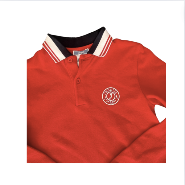 Jacadi Kırmızı Uzun kollu polo Tshirt 8 yaş 128 cm yılbaşı