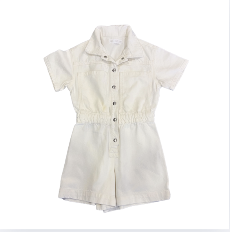 Zara Beyaz Denim tulum 8 yaş