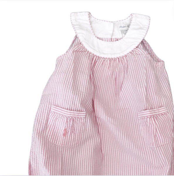 Ralph Lauren Pembe Beyaz tulum 9 ay