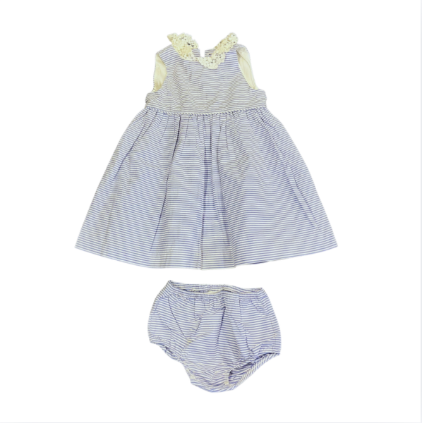 Ralph Lauren Mavi Beyaz Çizgili Elbise 18 ay