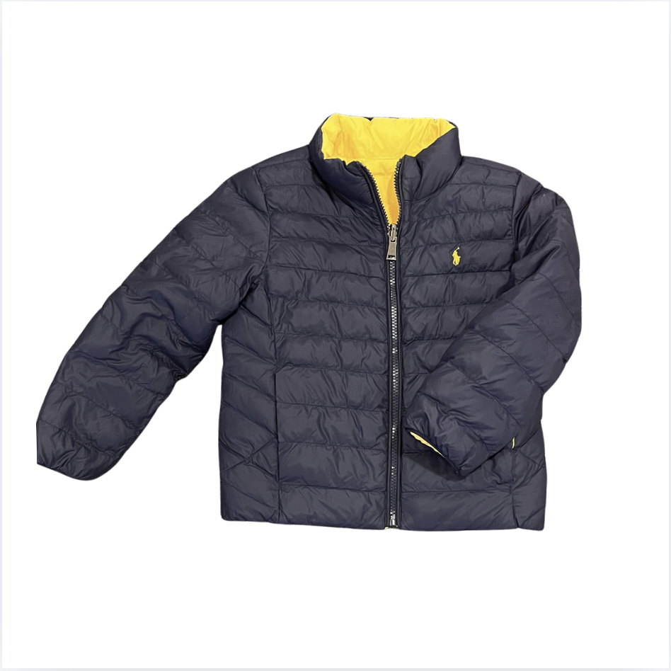 Ralph Lauren Sarı Lacivert çift taraflı mont 6 yaş